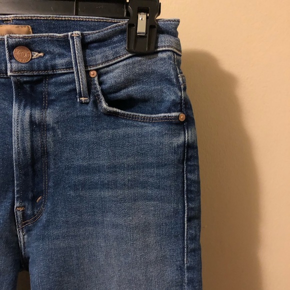 MOTHER ”The Mid Rise Dazzler Ankle Fray”Cropped Straight Jeans,Size-26 - Picture 6 of 16